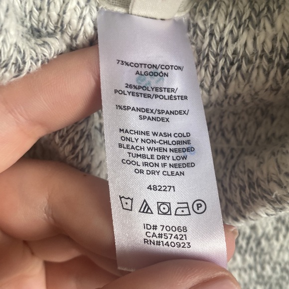 Lou & Grey Marled Mock Neck Poncho Top Sz Small - Picture 8 of 9